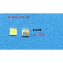 LEDS SMD 3535 6V 200ma FOR LG TV ANODE(-) CATHODE(+)