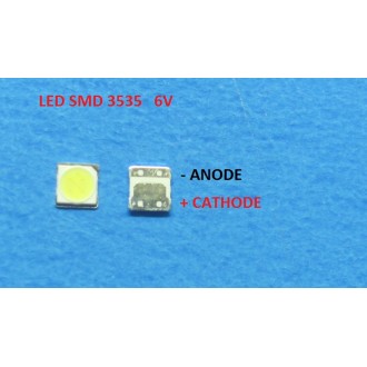 LEDS SMD 3535 6V 200ma FOR LG TV ANODE(-) CATHODE(+)