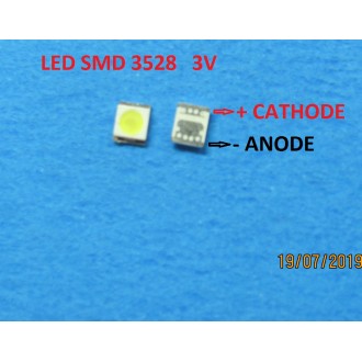 LEDS 3528 SMD 3.0 - 3.7V 280MA ANODE NEGATIVE