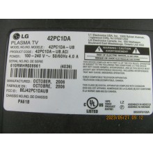LG 42PC1DA P/N: 6870QCH0C6C CONTROL BOARD