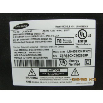 SAMSUNG LN46D630M3F VERSIO: SQ01 SST460_12A01