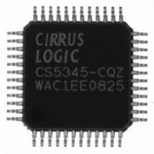 CS5345-CQZ IC CI de convertisseur audio A/N 105dB 24-Bit 192kHz Stereo Audio ADC